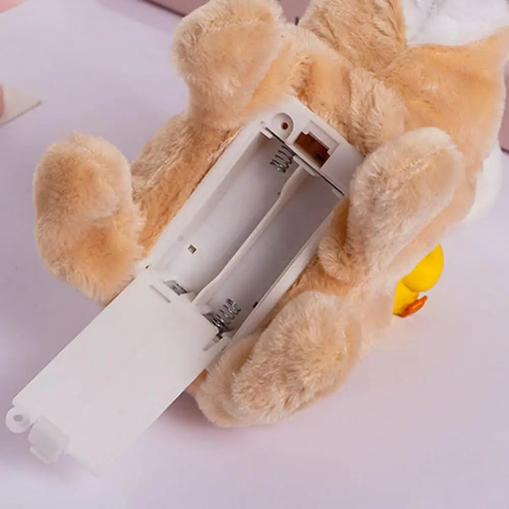 Electric Rabbit Toy Soft Plush Walking Barking Jumping Sounding Mouth Moving Ears Birthday Gift Kids Smart Simulation Bunny Doll