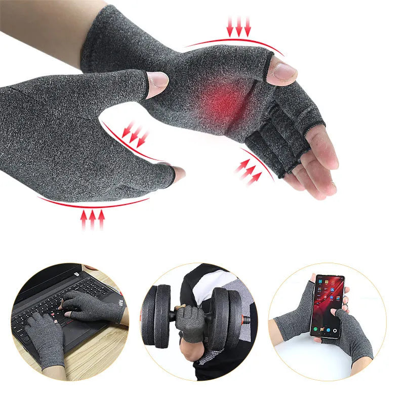 Compression Wristband: 1 Pair Compression Arthritis Gloves Wrist Support Cotton Joint Pain Relief Hand Brace Women Men Therapy Wristband