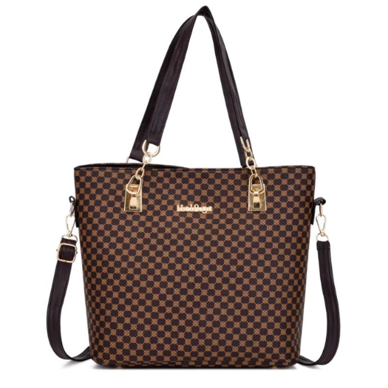 Handbag Set: Women's Handbag 6-piece Set Women's Shoulder Bag Fashion Purse Vintage Leather Bag Large Capacity Handbag Inclined Shoulder Bag
