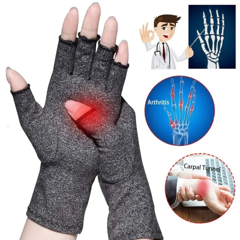 Compression Wristband: 1 Pair Compression Arthritis Gloves Wrist Support Cotton Joint Pain Relief Hand Brace Women Men Therapy Wristband
