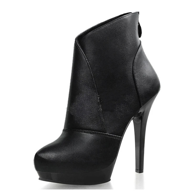Women's Shoes: Autumn Sexy Women/Girl's Fashion 13CM High Heels Platform Boots Model Shows Nightclub Dancing Ankle Boots Shoes