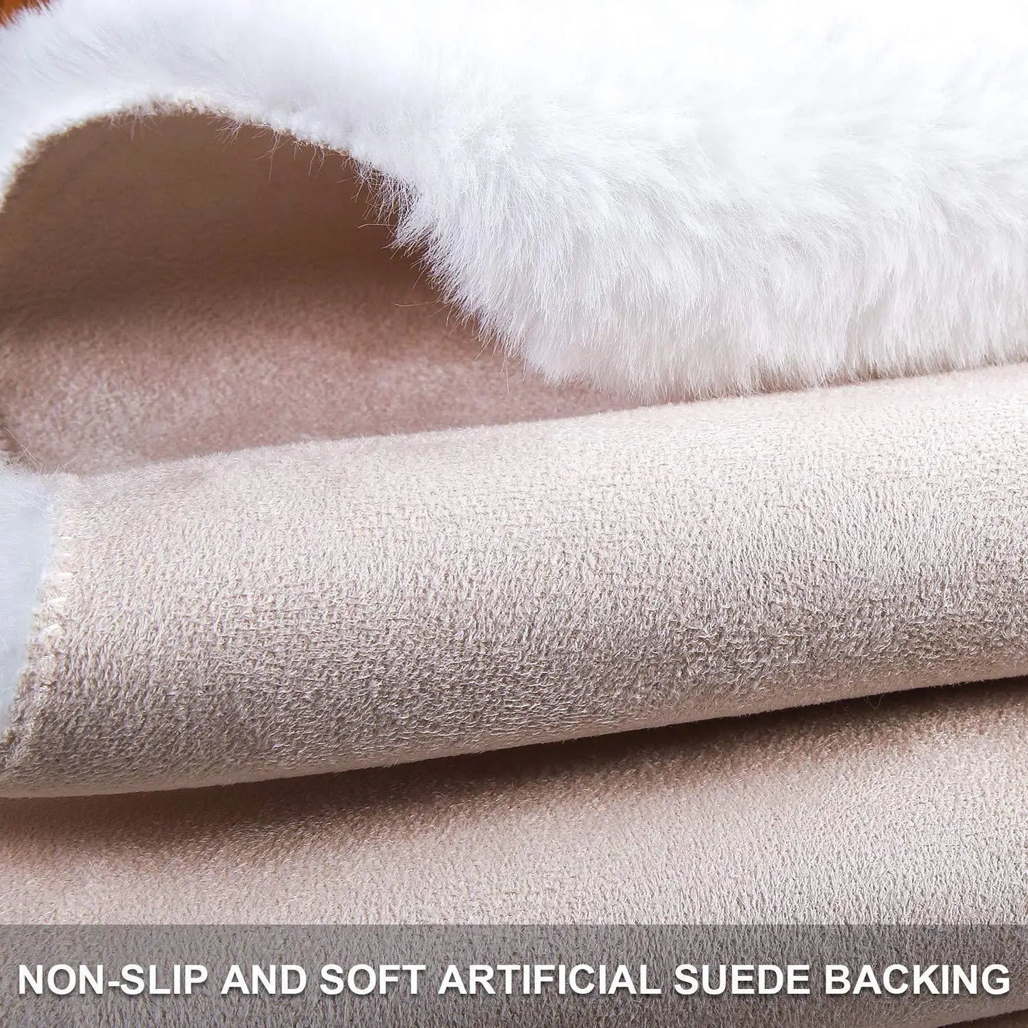 Rug: Irregular Fur Rug For Bed Room Hairy Children's Carpets Bedroom Furry Floor Mats Bedside kids Off White Ornaments Rugs korea