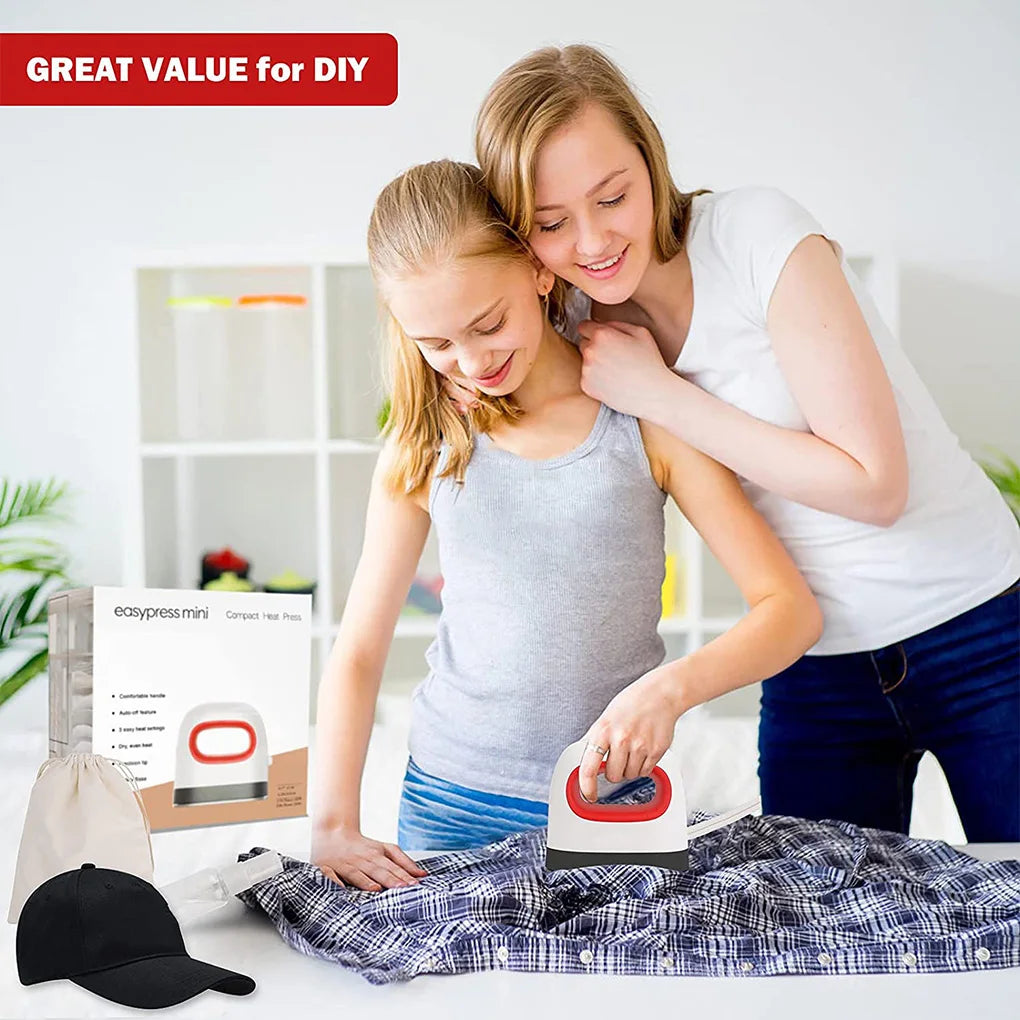 Electric Heat Press Machine 110V/220V 3 Modes Adjustable Printing Handheld Iron Transfer Clothes Hats Bags Stamping