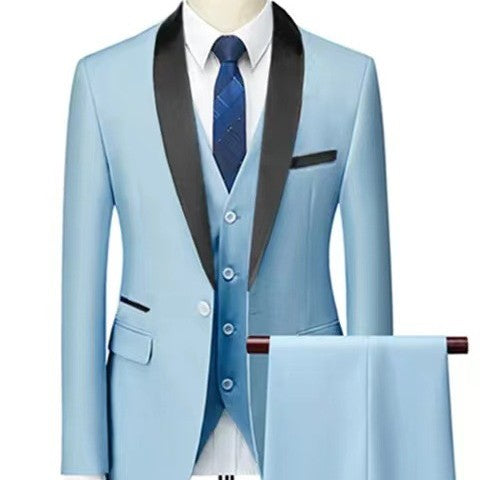 Men 3 Pieces Suit Set Men Wedding Suits Groom Tuxedos - YB Gift Store