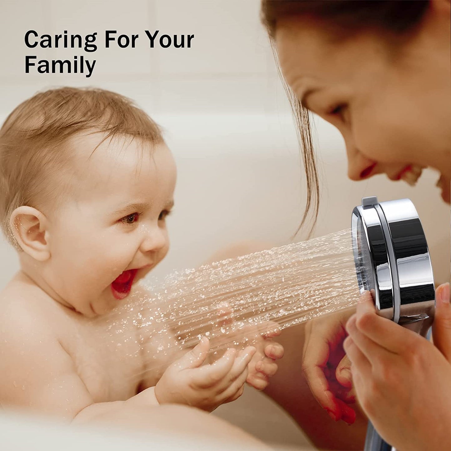 High Pressure Filtered Shower Head Handheld With ON OFF Switch, 3 Spray Setting Modes Without Hose - YB Gift Store