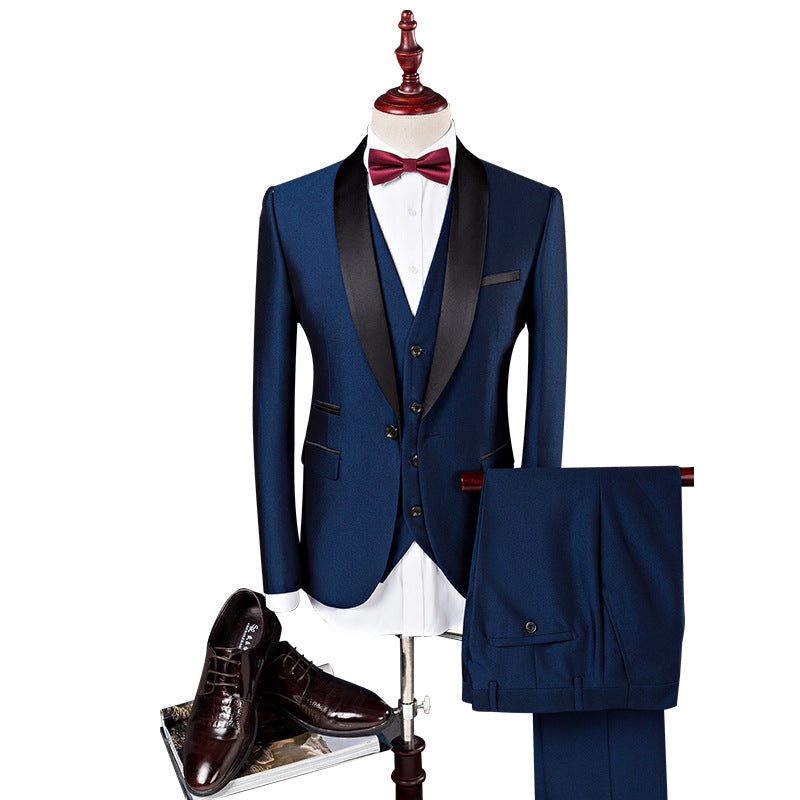 Men 3 Pieces Suit Set Men Wedding Suits Groom Tuxedos - YB Gift Store