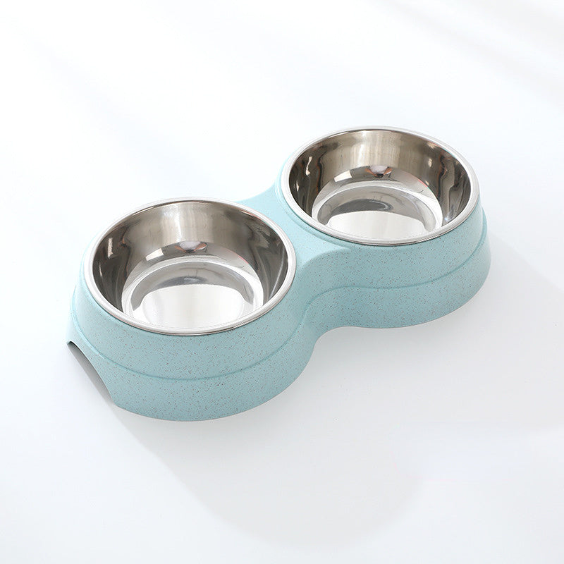 Pet Stainless Steel Double Feeding Bowls. Dog Food. Water Feeder. Pet Drinking Dish.