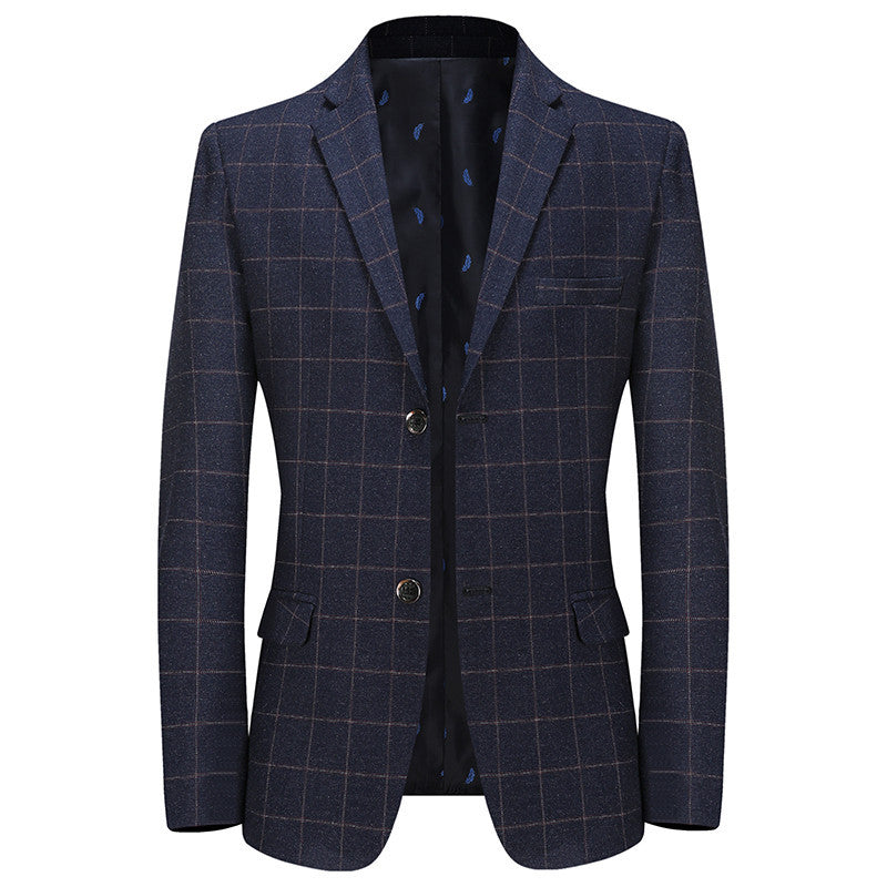 New Leisure Suits For Men Coat Plaid Fashion - YB Gift Store