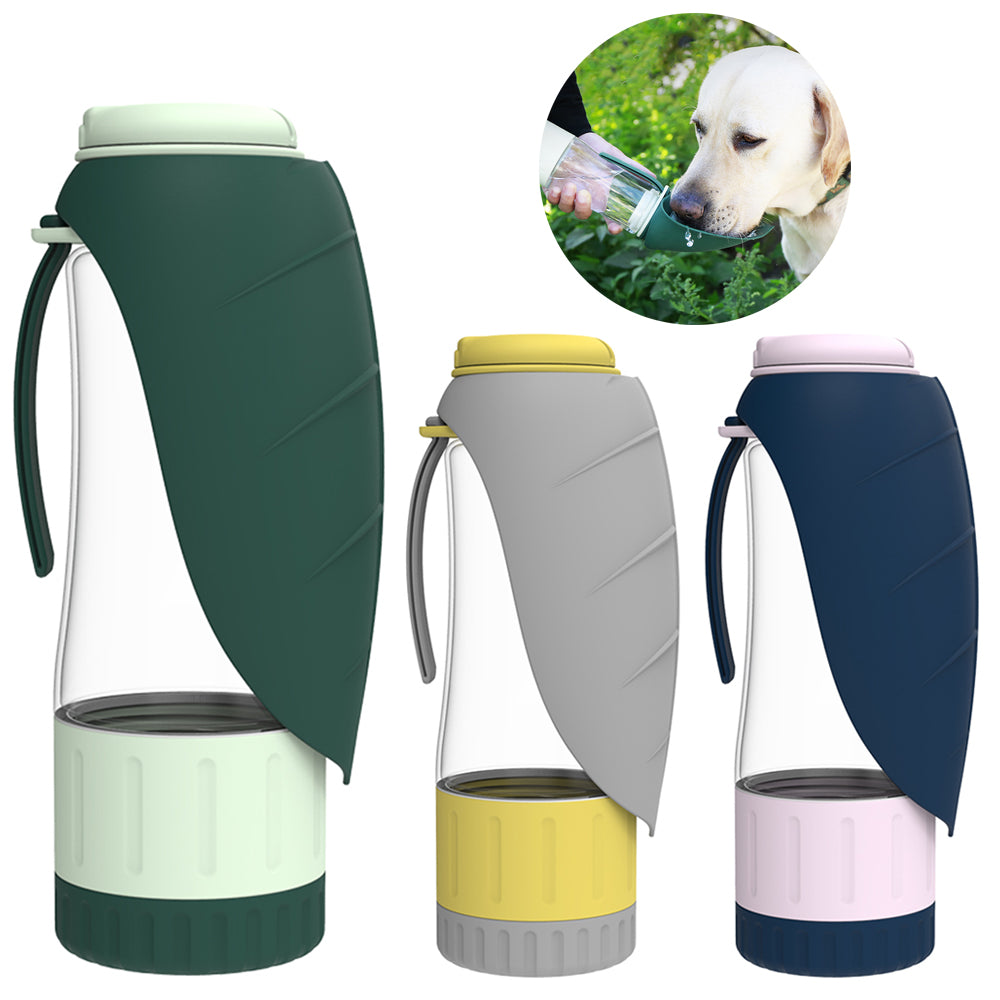 Multifunction Pet Dog Water Bottle Silicone Foldable Portable Puppy Food Bowl