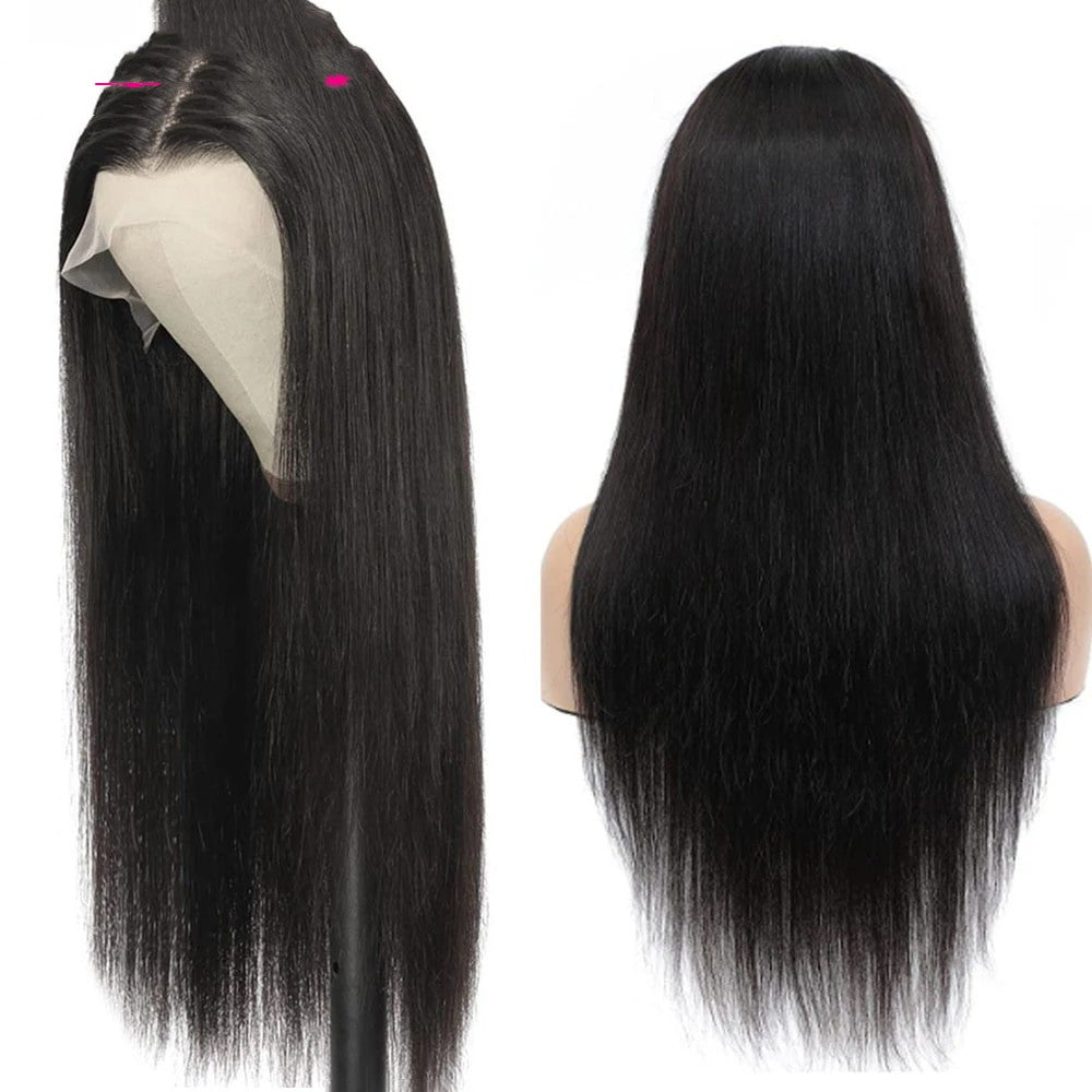 Straight Human Hair Headpiece Wig - YB Gift Store
