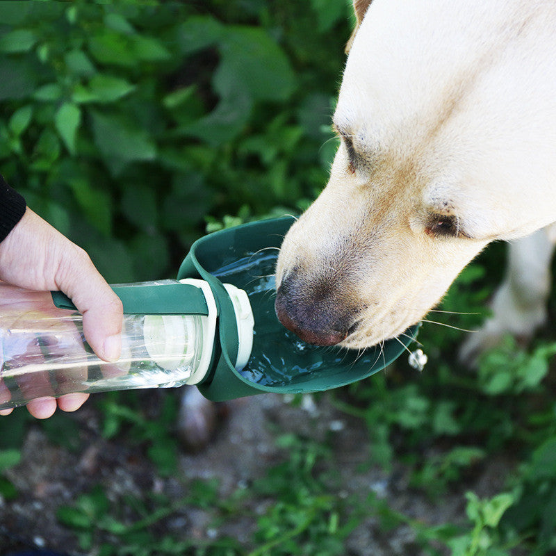 Multifunction Pet Dog Water Bottle Silicone Foldable Portable Puppy Food Bowl