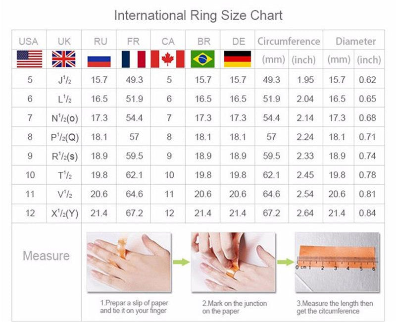 Square Inlaid Zircon Ladies Ornament Couple Ring Set - YB Gift Store