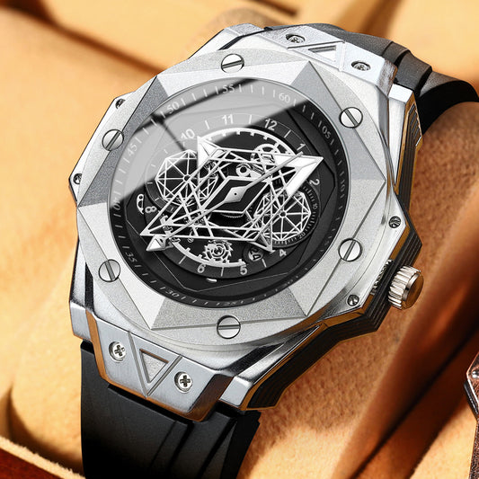 New Creative Fashion Men's Waterproof Silicone Quartz Watch - YB Gift Store