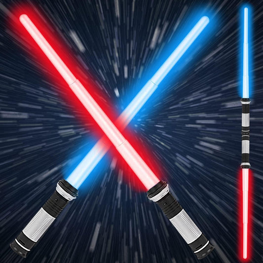 Lightsaber Kids - 2 Pack - LED Light Up Saber With Sound Retractable 7 Colors Light Saber Sword For Boys Kids Party Favors - YB Gift Store