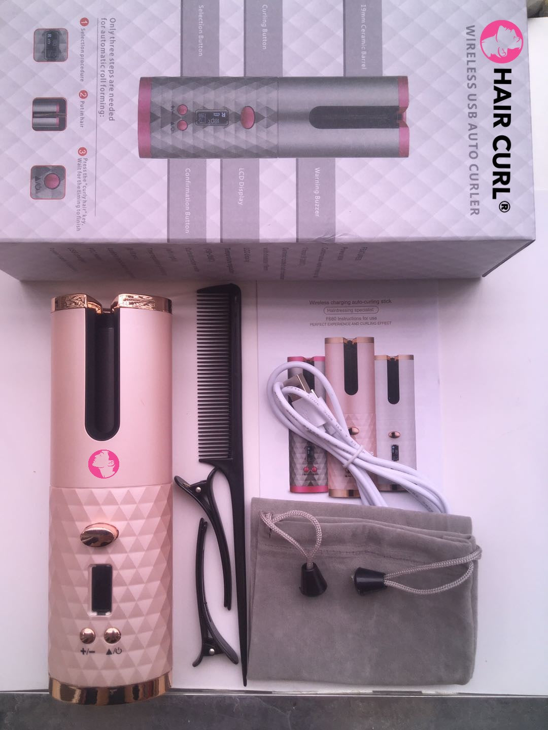 Charging automatic wireless curling iron - YB Gift Store