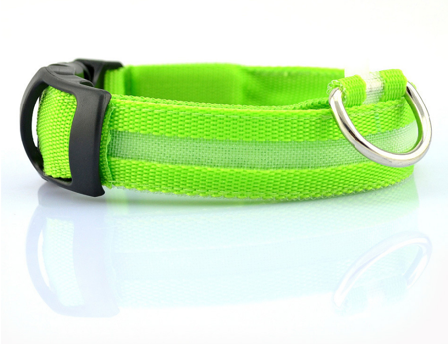 Dog Luminous Collar. Night Safety Flashing, Glow in Dark Dog/Cat Leash.