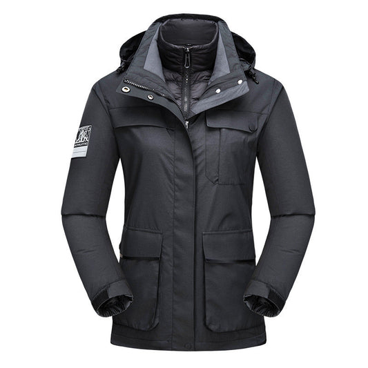 Outdoor Waterproof Winter 3-in-1 Ski Jacket Pure Color Fashion - YB Gift Store