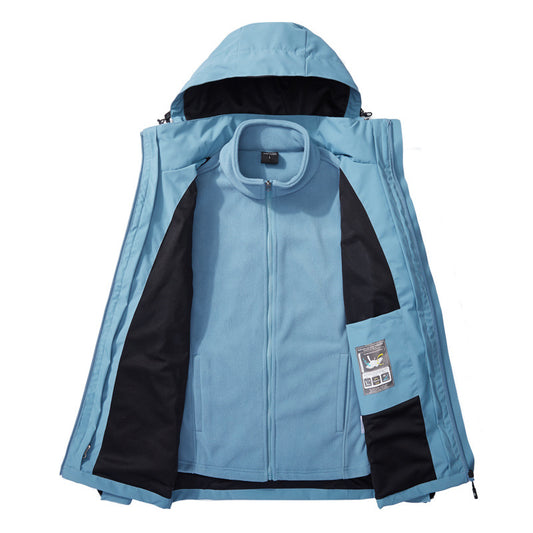 Winter Outdoor Storm Jacket 3 In 1 Removable Fleece Liner - YB Gift Store