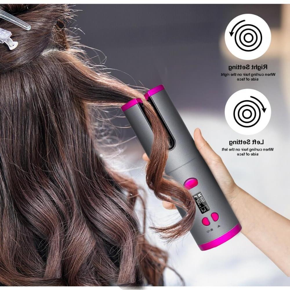 Cordless Automatic Hair Curler Iron Wireless Curling Iron - YB Gift Store