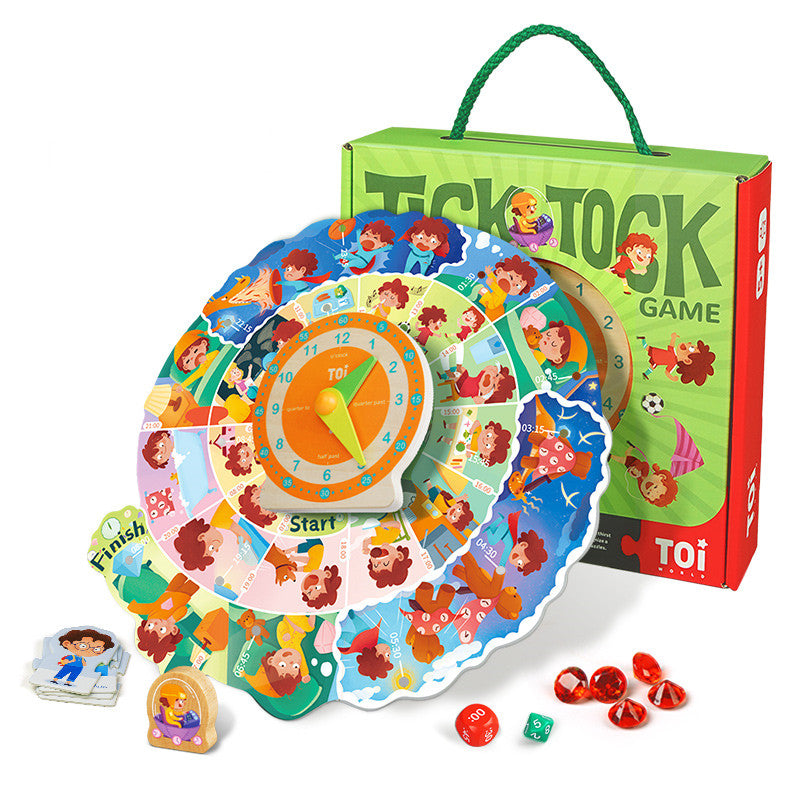 Tick Tock Time Planning Board Games. Puzzle Toys Desktop