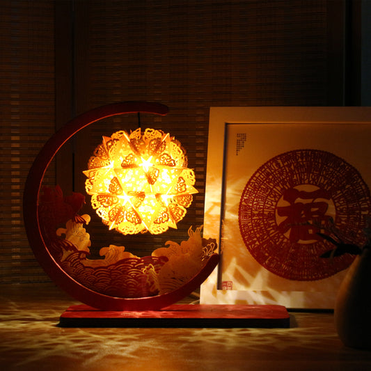 New Koi Paper Art Light DIY Creative Origami Light Night Light Birthday Gift Gift - YB Gift Store