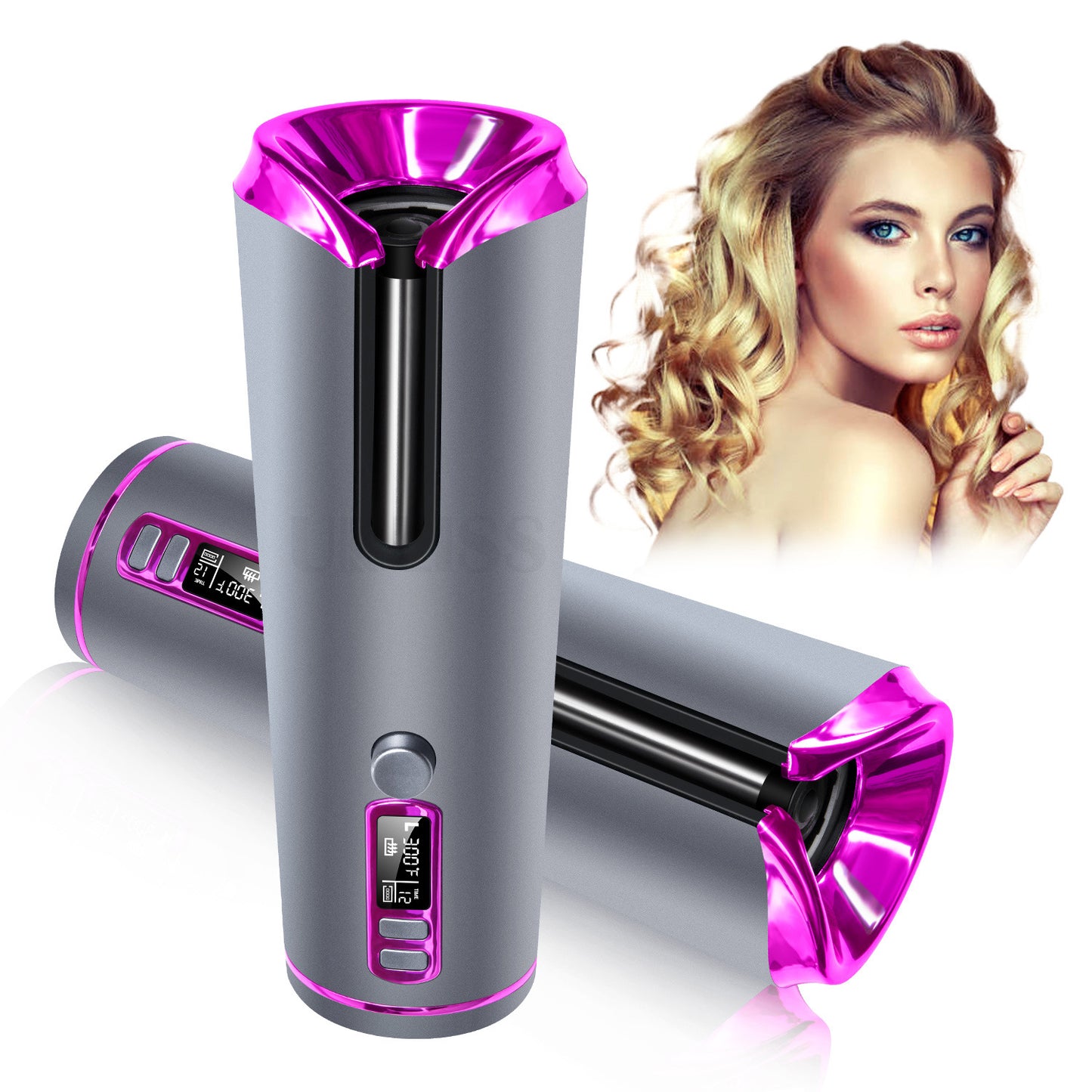 Hair Curling Iron Portable Automatic Hair Curling Iron Multifunctional Usb Charging - YB Gift Store