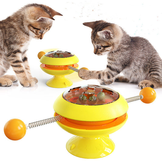 Rotatable Cat Toy Supplies With Catnip. Interactive Training Toys For Cats/Kittens.