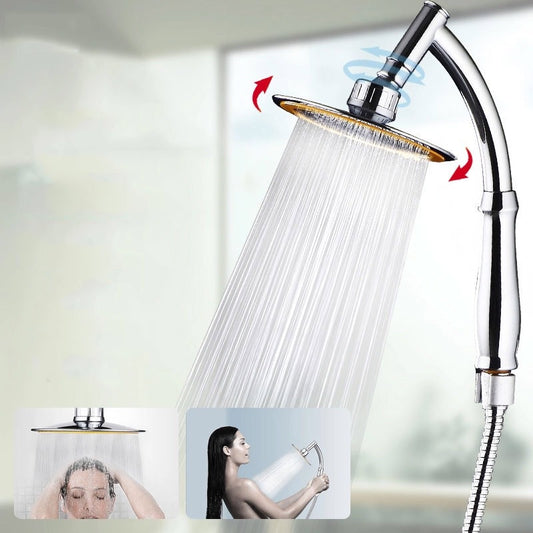 Shower Head 6inch Pressurized Hand-held Overhead Universal Shower Head Shower Set - YB Gift Store