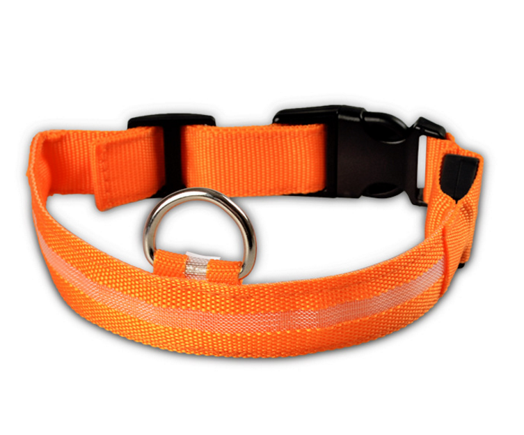 Dog Luminous Collar. Night Safety Flashing, Glow in Dark Dog/Cat Leash.