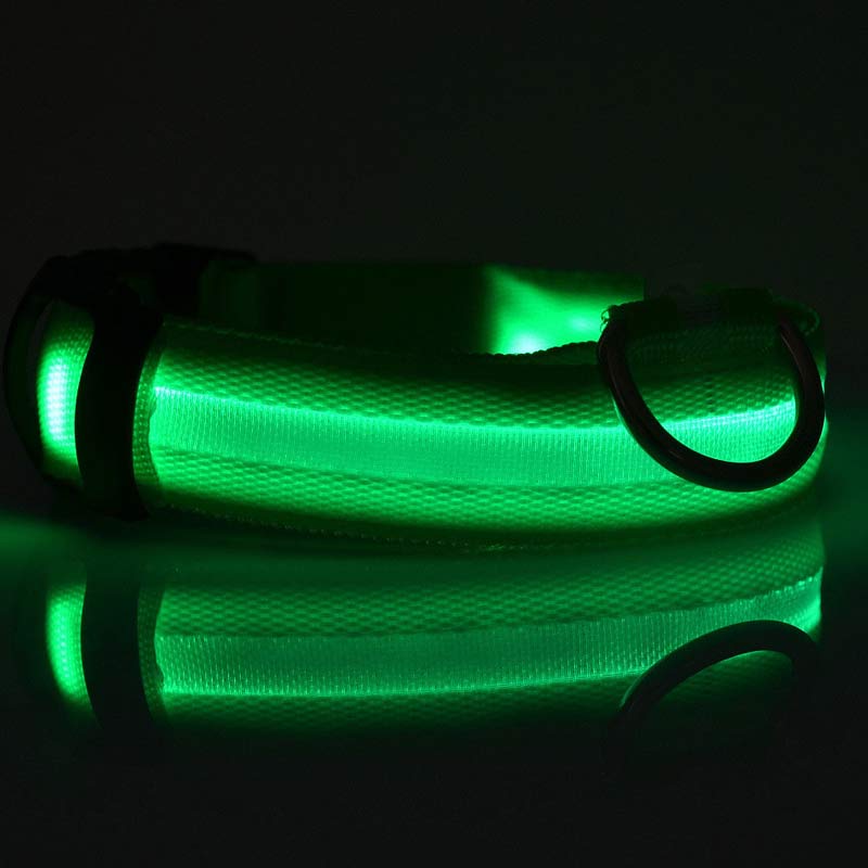 Dog Luminous Collar. Night Safety Flashing, Glow in Dark Dog/Cat Leash.