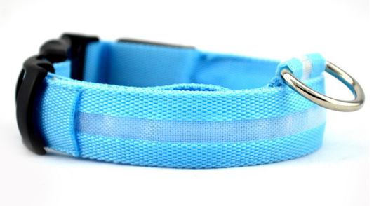 Dog Luminous Collar. Night Safety Flashing, Glow in Dark Dog/Cat Leash.