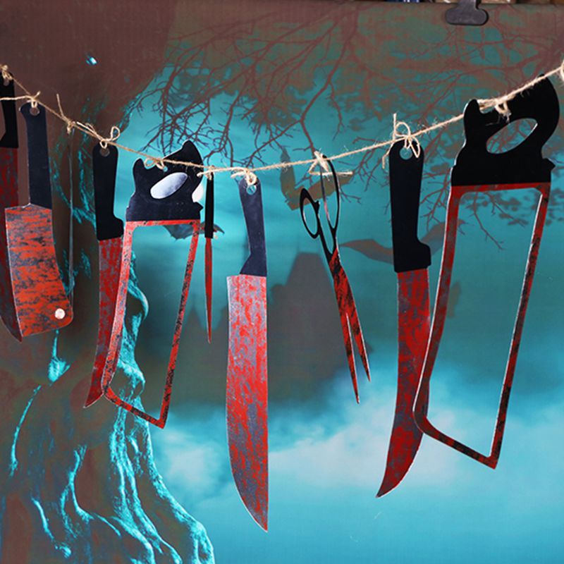 Blood knife halloween decoration