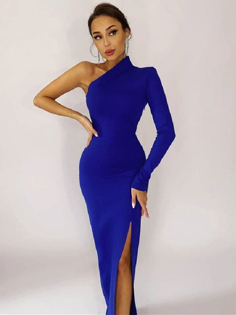 High Slit Slim Fit Party Party Temperament Sheath Dress - YB Gift Store