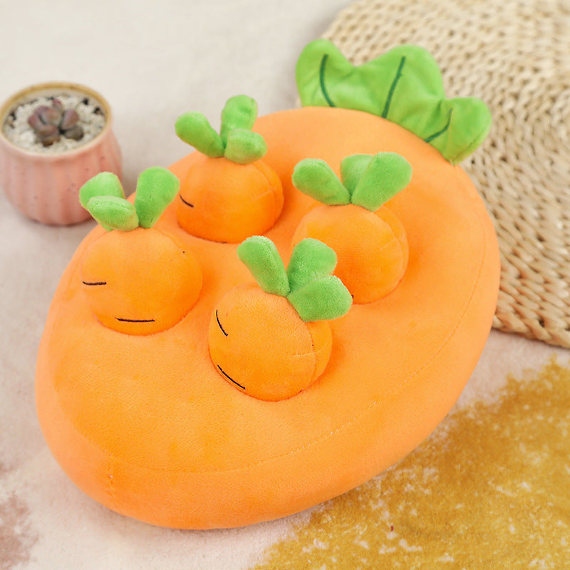 Carrot Pulling Doll Simulation Vegetable Field Plush Toy Pet Dog Cat Sniffing Toy Pet Products - YB Gift Store