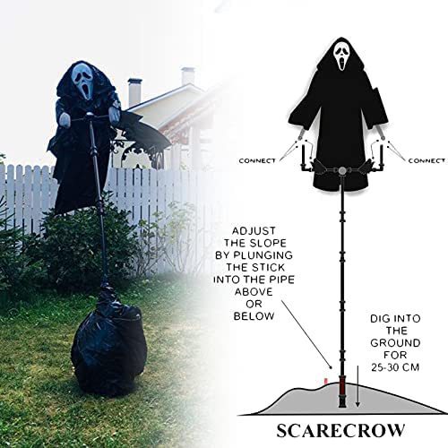 Skeleton Face Screaming Scarecrow Outdoor Home Garden Courtyard Decoration - YB Gift Store