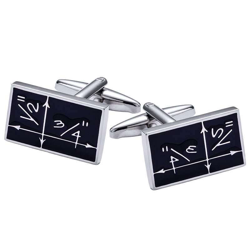 Copper Enamel Blue Cufflinks Mens - YB Gift Store