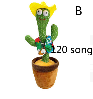 Dancing Cactus Enchanting Flower Electric Plush Toy Twisting Music Song - YB Gift Store