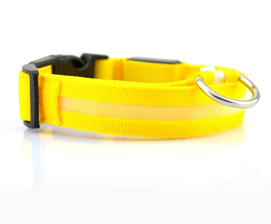 Dog Luminous Collar. Night Safety Flashing, Glow in Dark Dog/Cat Leash.