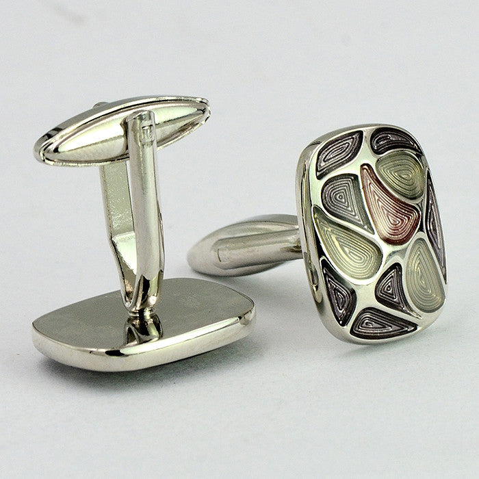 Bohemian Enamel Cufflinks Shirt Buttons - YB Gift Store