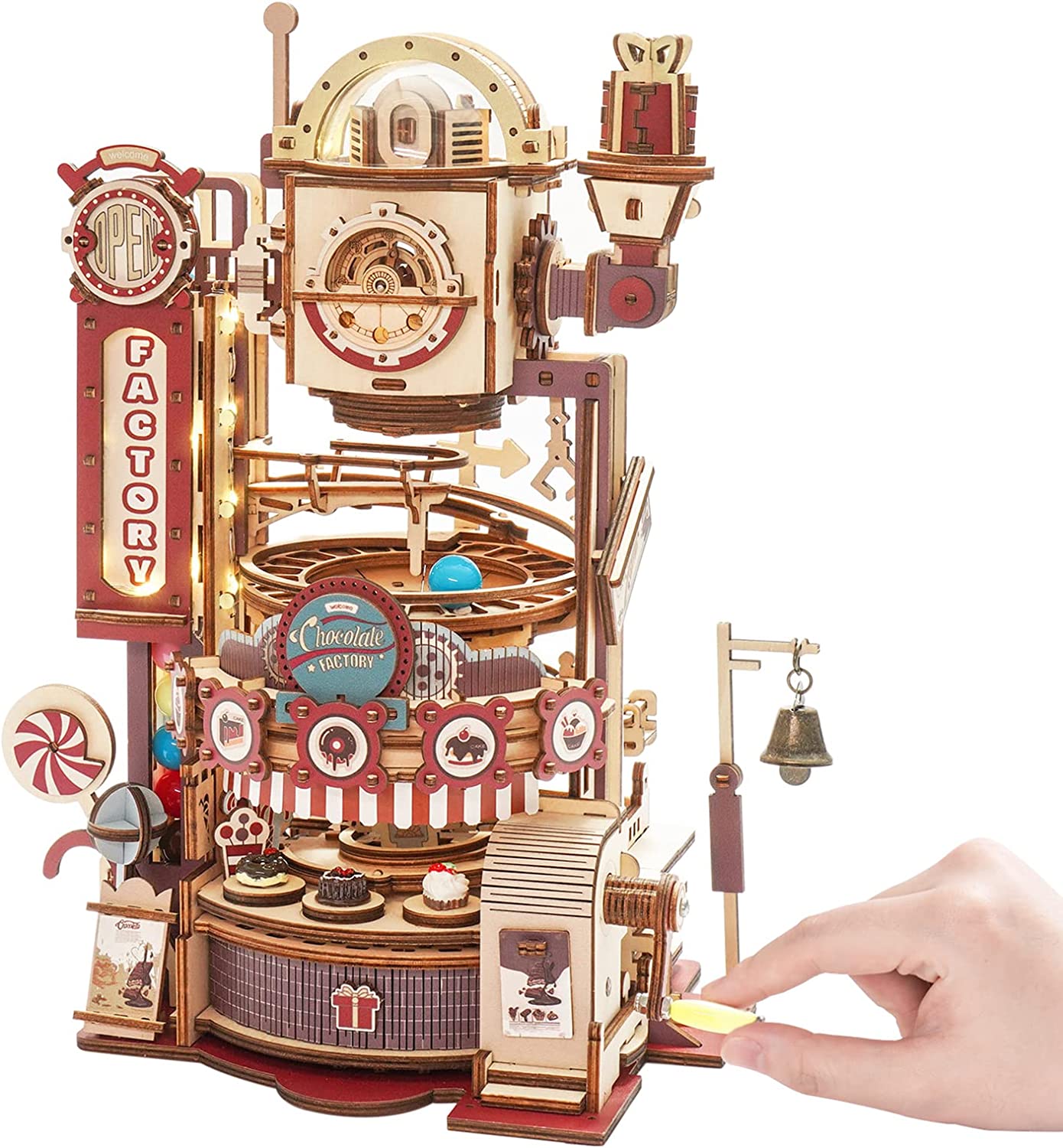 Robotime ROKR Marble Chocolate Factory 3D Wooden Puzzle Games