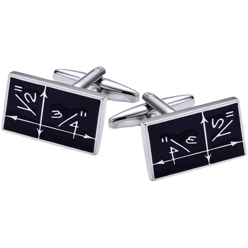 Copper Enamel Blue Cufflinks Mens - YB Gift Store