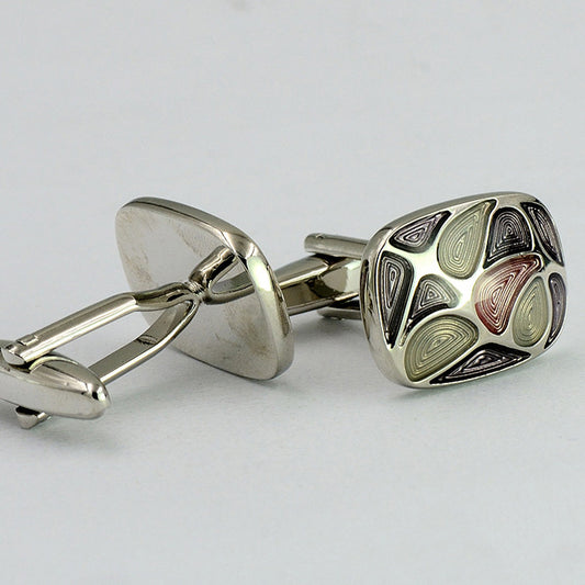 Bohemian Enamel Cufflinks Shirt Buttons - YB Gift Store