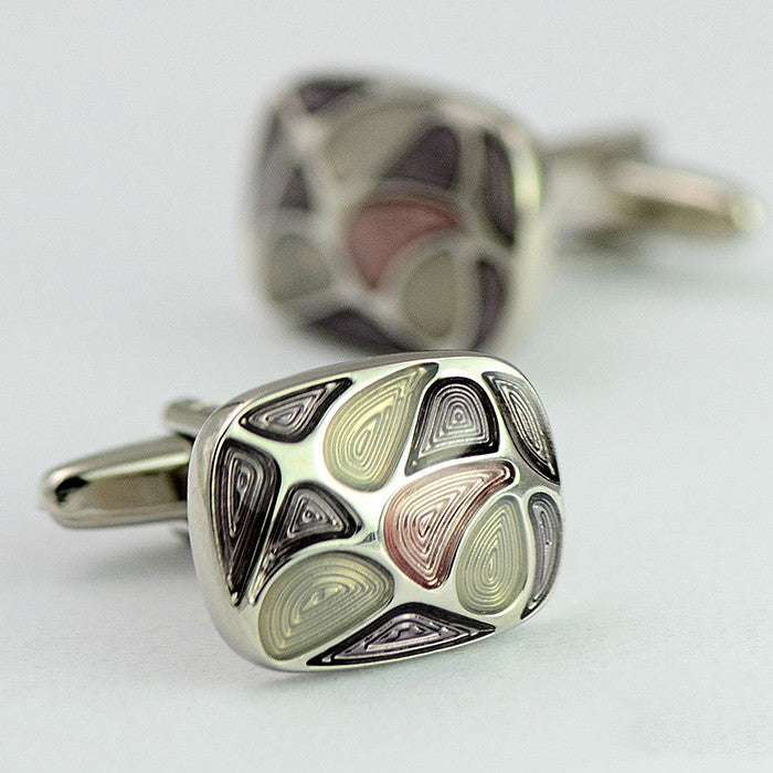 Bohemian Enamel Cufflinks Shirt Buttons - YB Gift Store