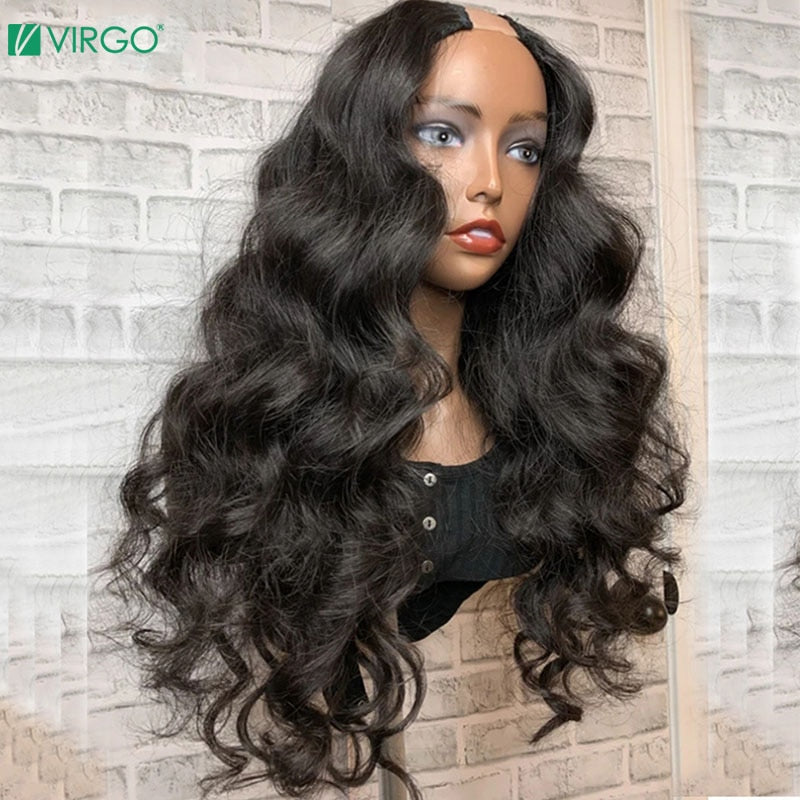 Virgo Body Wave U V Part Wigs For Women Peruvian Body Wave Human Hair