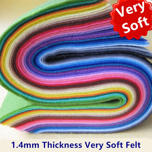 40*50cm Soft Nonwoven Polyester Cloth Felt Fabric For DIY Sewing Toys Crafts Dolls Handmade Needlework Material Home Decor Felts