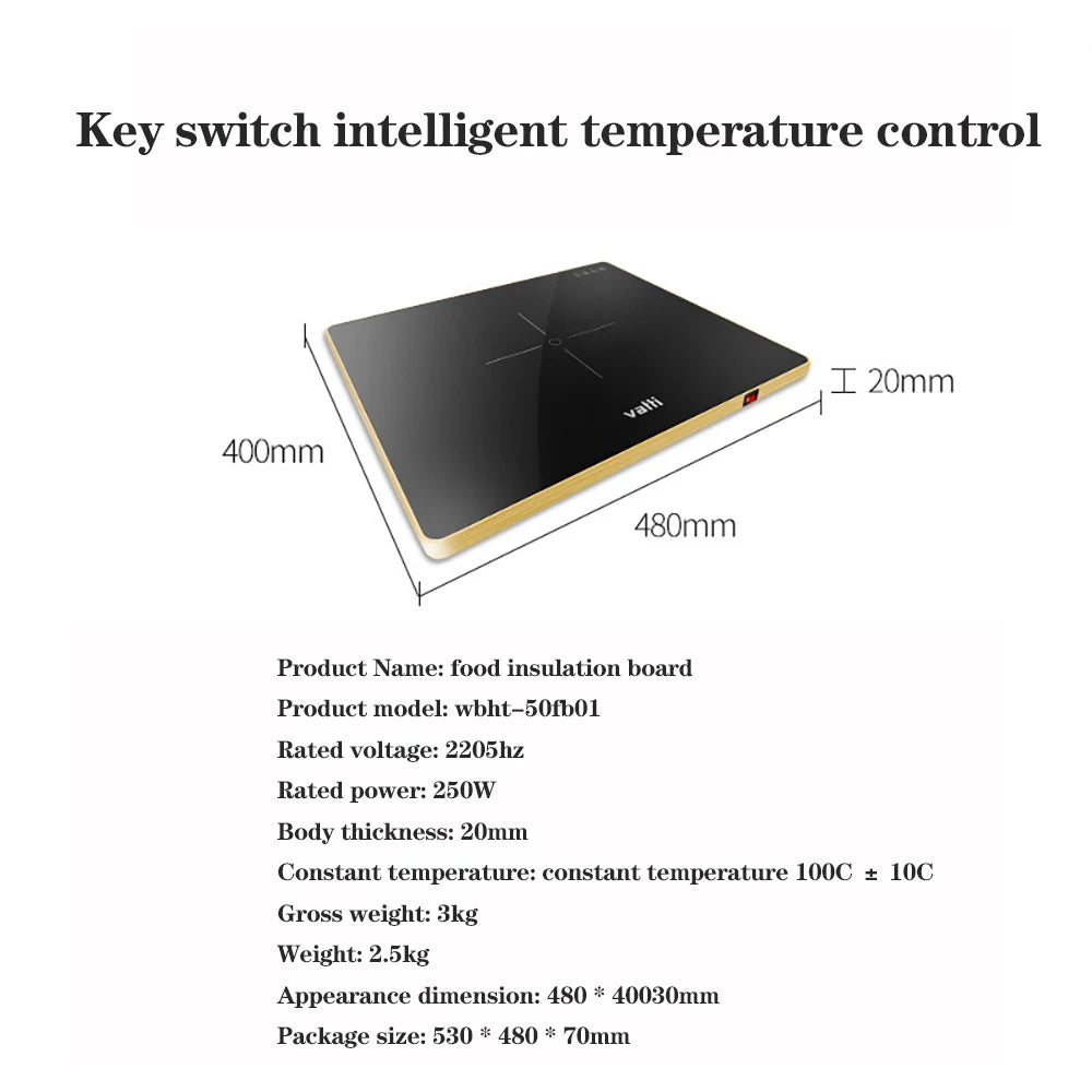 Dining: Food insulation board domestic The hot cutting board keeps warm dining-table Warm food treasure Warm cutting board heater