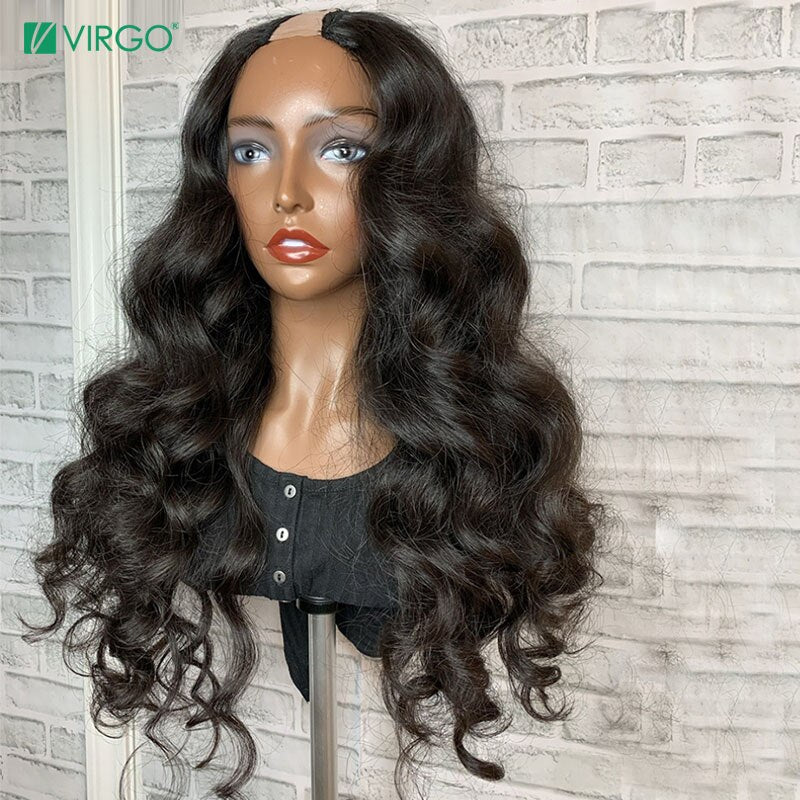 Virgo Body Wave U V Part Wigs For Women Peruvian Body Wave Human Hair