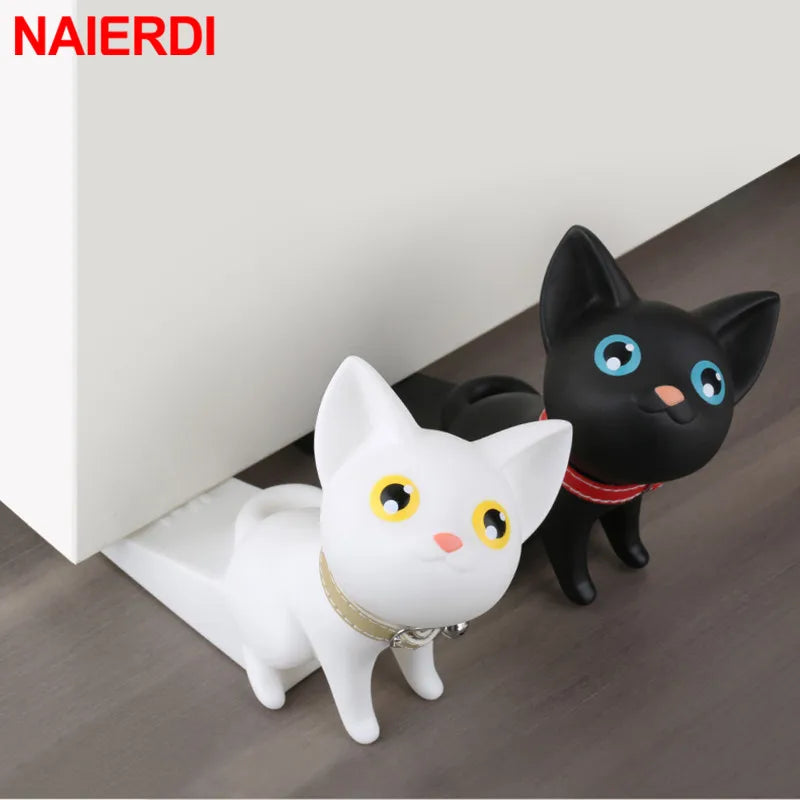 NAIERDI Cute Door Stops Cartoon Creative Silicone Door Stopper Holder Safety Toys For Children Baby Home Furniture Hardware