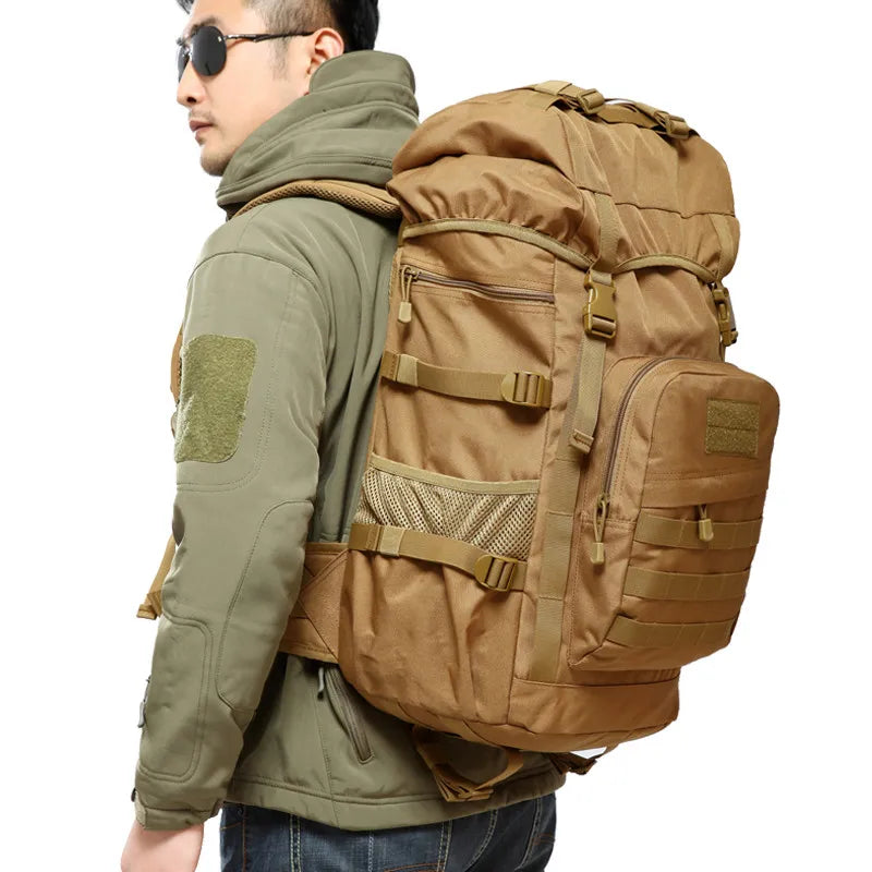 Military Tactical Backpack: 50L Large Capacity Men Tactics Backpack Waterproof Military Bags Climb Hike Army Travel Backpacks Mochila Militar