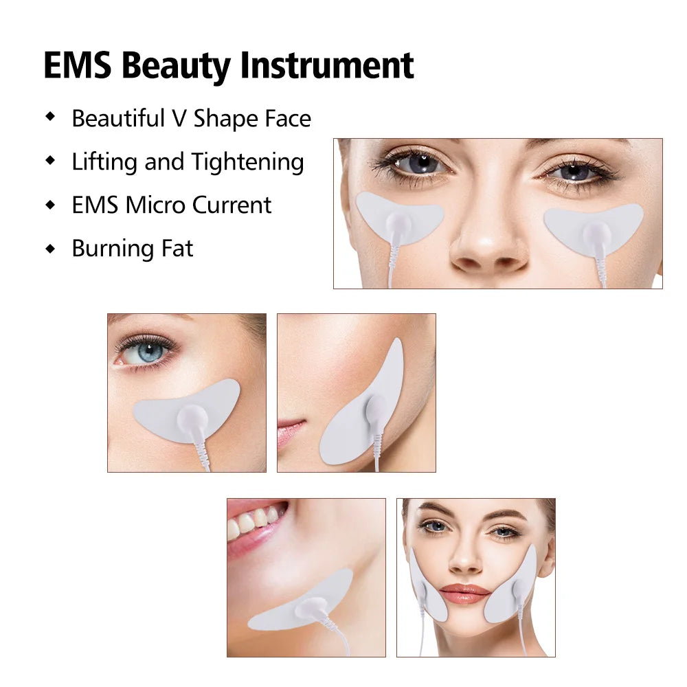 Electric Face Lifting Slimming Facial Massager EMS Microcurrent Double Chin Eye Lift Up Skin Tightening Shaper Beauty Device